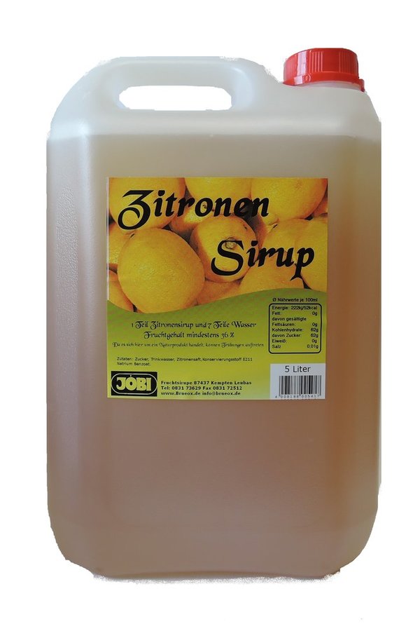 Zitronen Sirup 5 Liter